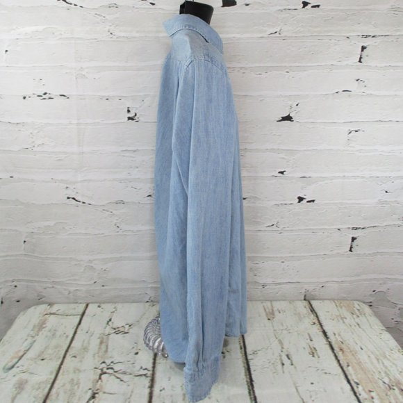 Ralph Lauren Casual Distressed Jean Shirt **SOLD - Picture 2 of 6